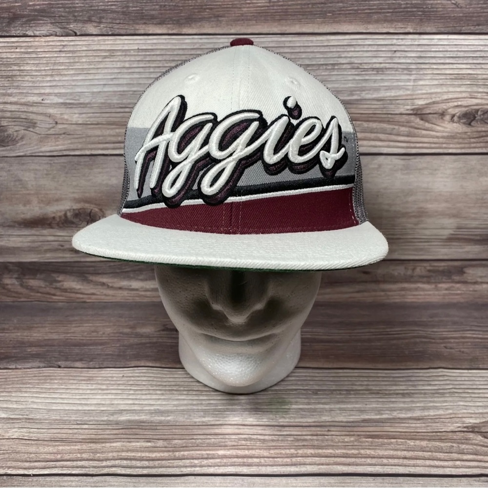Aggies Texas A&M Mesh Hat Adjustable Trucker Cap Top Of The World Brand SnapBack